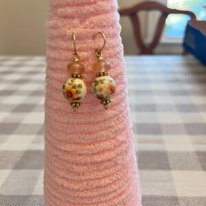 Floral Gold-Tone Earrings